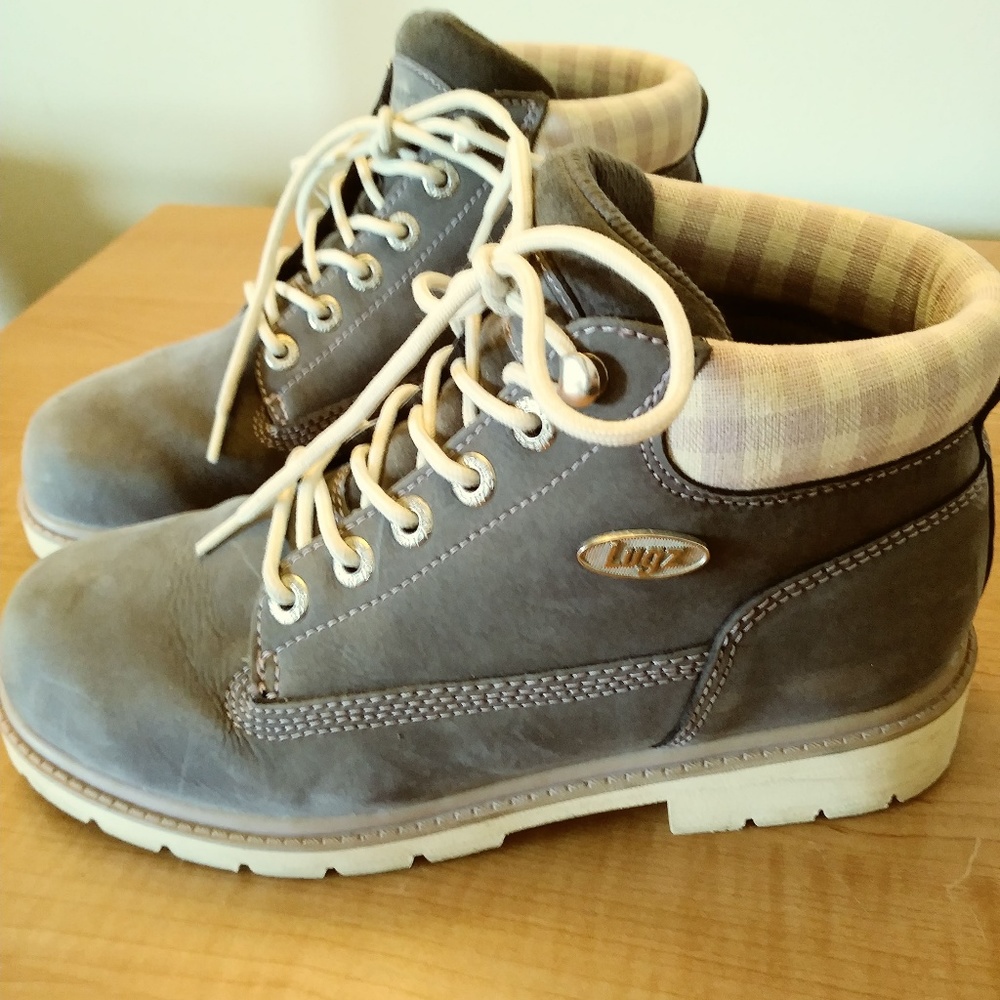 Lugz Womens Gray Winter Work Boots 8